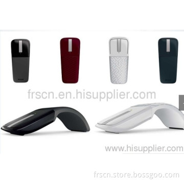 Soft Foldable Rubber Oil And Pu Surface 2.4ghz Wireless Arc Touch Mouse With 1200dpi 